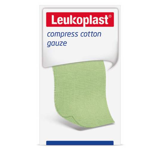 Leukoplast Compress Cotton Gauze Green 12ply Non Sterile 10 x 10cm